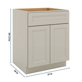 J&K Pebble B6 Double Door Standard Base Cabinet - 27" W