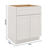 J&K Pure B5 Double Door Standard Base Cabinet - 27" W