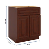 J&K Mahogany J5 Double Door Standard Base Cabinet - 27" W