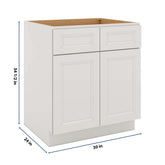 J&K Pure B5 Double Door Standard Base Cabinet - 30" W