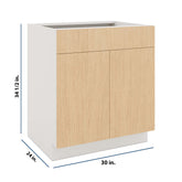Modernform Cabinet Natural Oak 30" W X 34 1/2" H X 24" D Double Door Base Cabinet