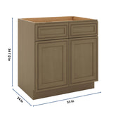 J&K Hazel H8 Double Door Standard Base Cabinet - 33" W