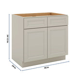 J&K Pebble B6 Double Door Standard Base Cabinet - 36" W