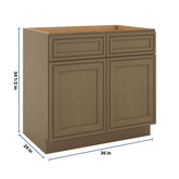 J&K Hazel H8 Double Door Standard Base Cabinet - 36" W