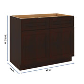 J&K Java Coffee S1 Double Door Standard Base Cab - 42" W