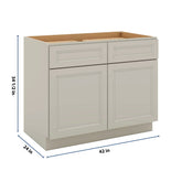 J&K Pebble B6 Double Door Standard Base Cab - 42" W
