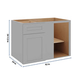 J&K Castle Grey S5 Base Blind Corner - 42" W