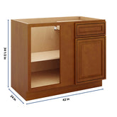 J&K Mocha Glazed K10 Base Blind Corner - 42" W