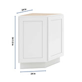 CNC Luxor 5-Piece White 24" W Base End Cabinet