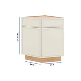 Modernform Cabinet Slim Dove White 24" W X 34 1/2" H X 24" D Base End Corner Cabinet