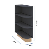 Modernform Cabinet Onyx Black Shaker 09" W X 34 1/2" H X 24" D Base End Open Shelf