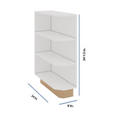 Modernform Cabinet White Shaker 09" W X 34 1/2" H X 24" D Base End Open Shelf