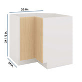 Modernform Cabinet Natural Oak 36" W X 34 1/2" H X 24" D Base Diagonal Corner w/Lazy Susan Cabinet