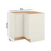 Modernform Cabinet Slim Dove White 36" W X 34 1/2" H X 24" D Lazy Susan Base Cabinet