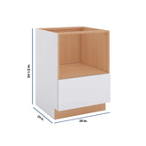 Modernform Cabinet Matte White 24" W X 34 1/2" H X 24" D Base Microwave Cabinet