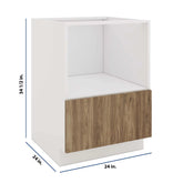 Modernform Cabinet Walnut 24" W X 34 1/2" H X 24" D Base Microwave Cabinet