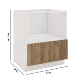 Modernform Cabinet Walnut 27" W X 34 1/2" H X 24" D Base Microwave Cabinet