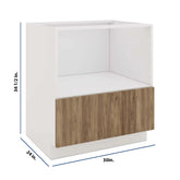 Modernform Cabinet Walnut 30" W X 34 1/2" H X 24" D Base Microwave Cabinet