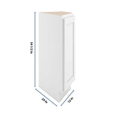 CNC Luxor 5-Piece White 24" W X 34 1/2 " H Angle Base End Cabinet