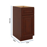 J&K Mahogany J5 Base Waste Bin Pull-Out w/One (1) Bin Cut-out - 15" W