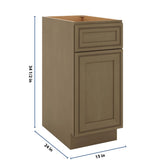 J&K Hazel H8 Base Waste Bin Pull-Out w/One (1) Bin Cut-out - 15" W