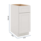 J&K Pure B5 Base Waste Bin Pull-Out w/One (1) Bin Cut-out - 15" W