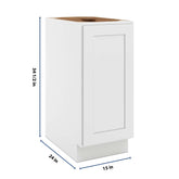 CNC Luxor 5-Piece White 15" W Full Height Waste Basket Cabinet
