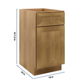 J&K Butterscotch B8 Base Waste Bin Pull-Out w/Two (2) Bin Cut-outs - 18" W