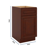 J&K Mahogany J5 Base Waste Bin Pull-Out w/Two (2) Bin Cut-outs - 18" W