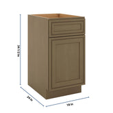 J&K Hazel H8 Base Waste Bin Pull-Out w/Two (2) Bin Cut-outs - 18" W