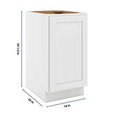 CNC Luxor 5-Piece White 18" W Full Height Waste Basket Cabinet