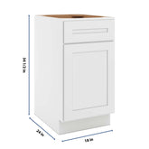 CNC Luxor 5-Piece White 18" W Waste Basket Cabinet