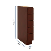 J&K Mahogany J5 Spice Drawer Base - 6" W