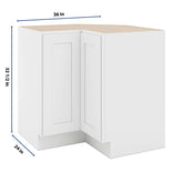 CNC Luxor 5-Piece White 36" W Lazy Susan Corner Base Cabinet