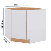 Modernform Cabinet Matte White 36" W X 34 1/2" H X 24" D Diagonal Sink Base Cabinet
