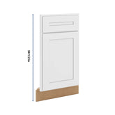 CNC Luxor 5-Piece White 36" W Diagonal Corner Sink Front