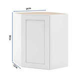 CNC Luxor 5-Piece White 24" W X 30" H Diagonal Corner Wall Cabinet