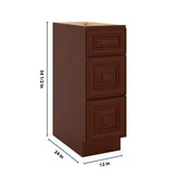 J&K Mahogany J5 Base w/3 Drawers - 12" W