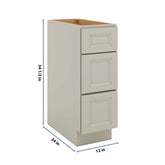 J&K Pebble B6 Base w/3 Drawers - 12" W