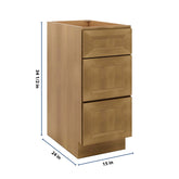 J&K Butterscotch B8 Base w/3 Drawers - 15" W