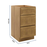 J&K Butterscotch B8 Base w/3 Drawers - 18" W