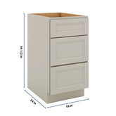 J&K Pebble B6 Base w/3 Drawers - 18" W