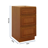 J&K Mocha Glazed K10 Base w/3 Drawers - 18" W