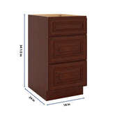 J&K Mahogany J5 Base w/3 Drawers - 18" W
