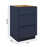 J&K Naval B7 Base w/3 Drawers - 21" W