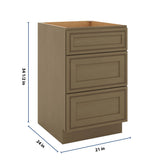 J&K Hazel H8 Base w/3 Drawers - 21" W