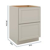 J&K Pebble B6 Base w/2 Drawers - 24" W