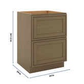 J&K Hazel H8 Base w/2 Drawers - 24" W