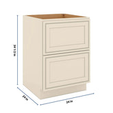 J&K Pearl Glazed H9 Base w/2 Drawers - 24" W
