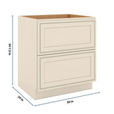 J&K Pearl Glazed H9 Base w/2 Drawers - 30" W